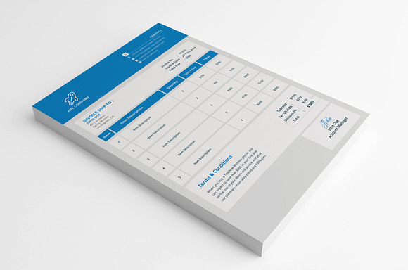 INVOICE in Stationery Templates - product preview 2