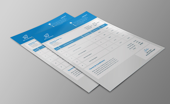 INVOICE in Stationery Templates - product preview 3