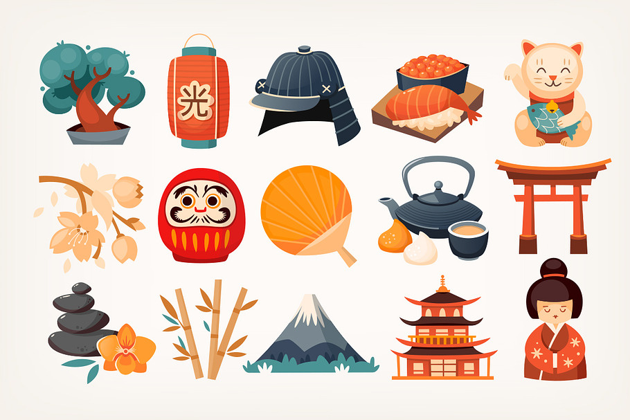 Japanese stickers in Illustrations - product preview 8