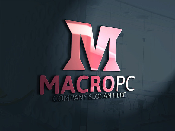 Macro Pc / M Letter Logo in Logo Templates - product preview 1