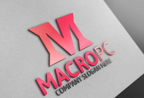 Macro Pc / M Letter Logo in Logo Templates - product preview 2