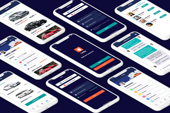 Rocky Car-Rental App UI Kit in App Templates - product preview 4
