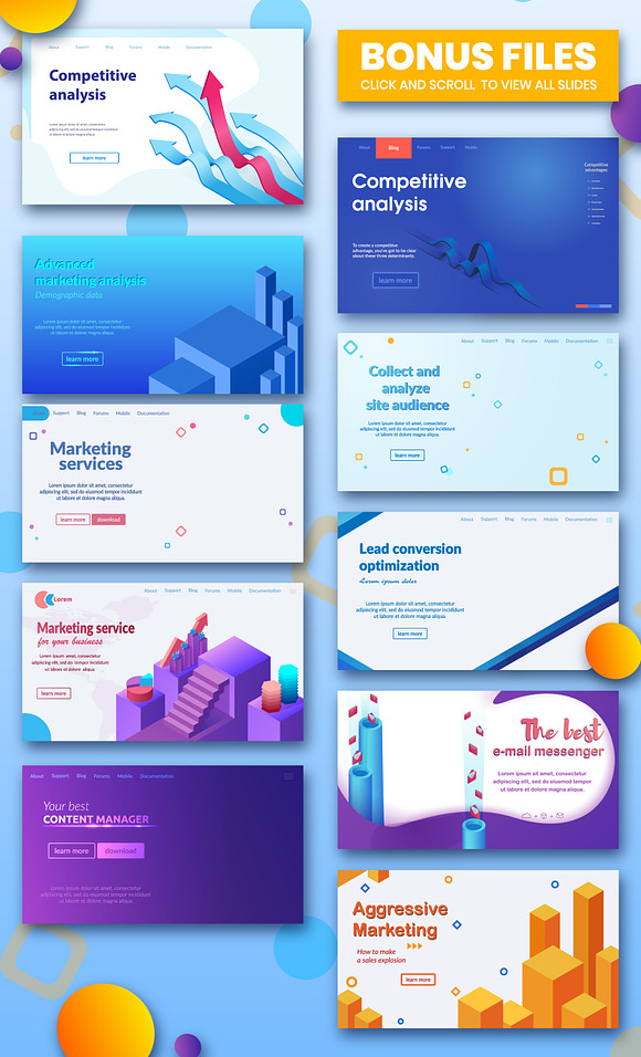 Marketing Tools Isometric Design in Web Elements - product preview 2