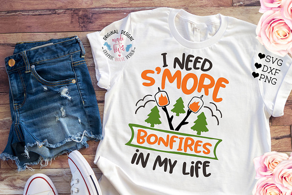 I Need S'More Bonfires Cut File in Illustrations - product preview 1