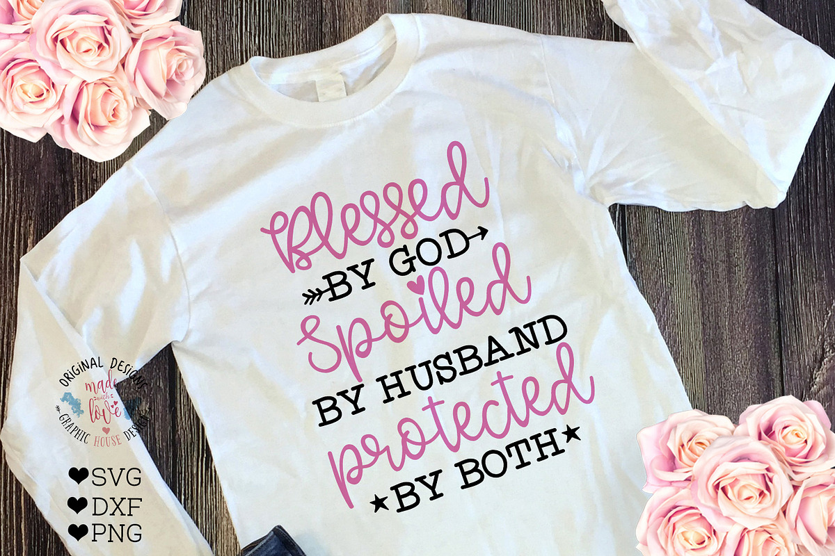 Blessed By God Cut File in Illustrations - product preview 8