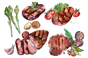 Steak Watercolor png 