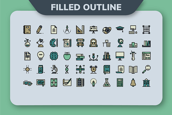 200 Education icon pack in Icons Packs - product preview 4