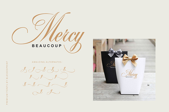 Black & White - premium quality font in Script Fonts - product preview 1