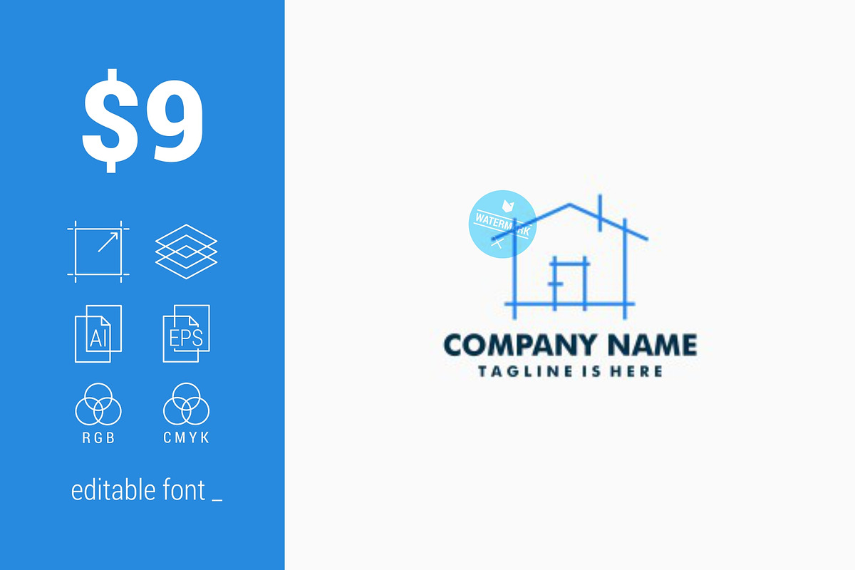 Home House Logo in Logo Templates - product preview 8