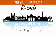 Brussels City Skyline SVG