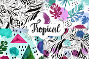 4 Seamless Tropical Patterns