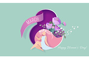 Happy womens day 8 March card paper
