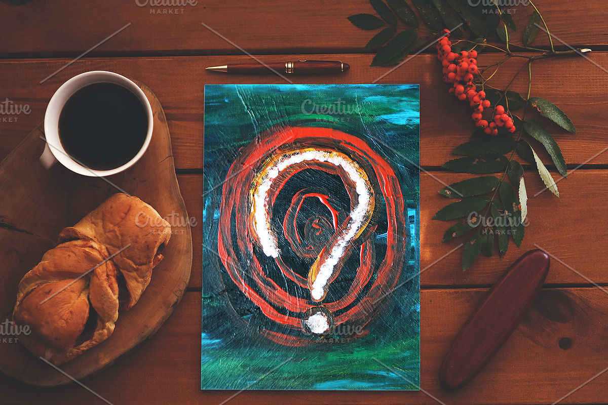 Abstract artwork. Question sign. in Illustrations - product preview 8