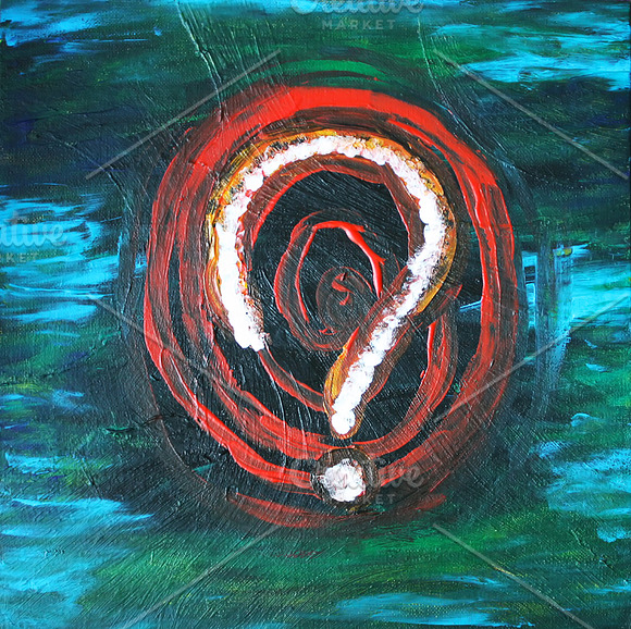 Abstract artwork. Question sign. in Illustrations - product preview 1