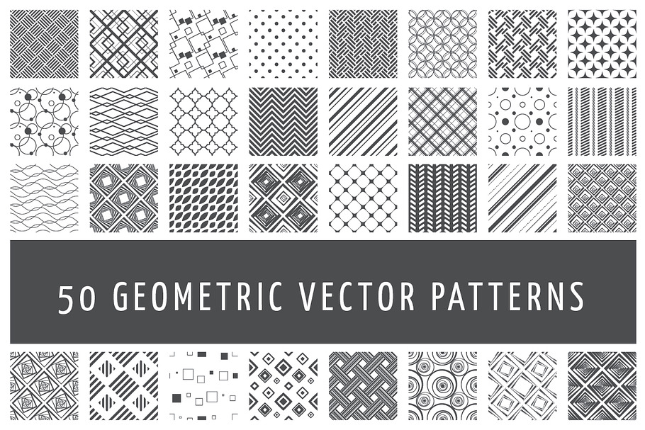 50 Geometric Seamless Patterns