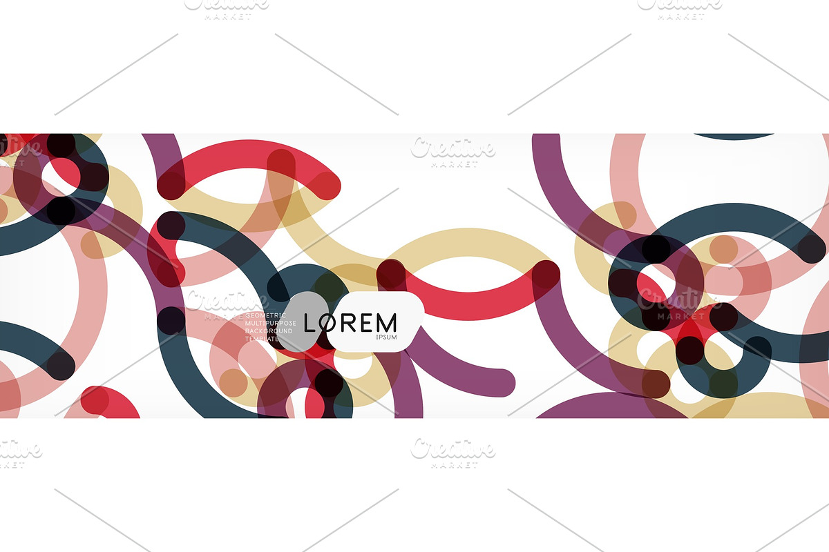 Curly wave lines abstract background in Illustrations - product preview 8