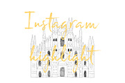 Milan Duomo Italy Instagram Icon