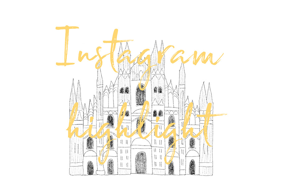 Milan Duomo Italy Instagram Icon