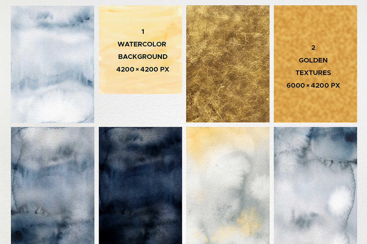 Ciel et Terre Watercolor Backgrounds in Textures - product preview 8