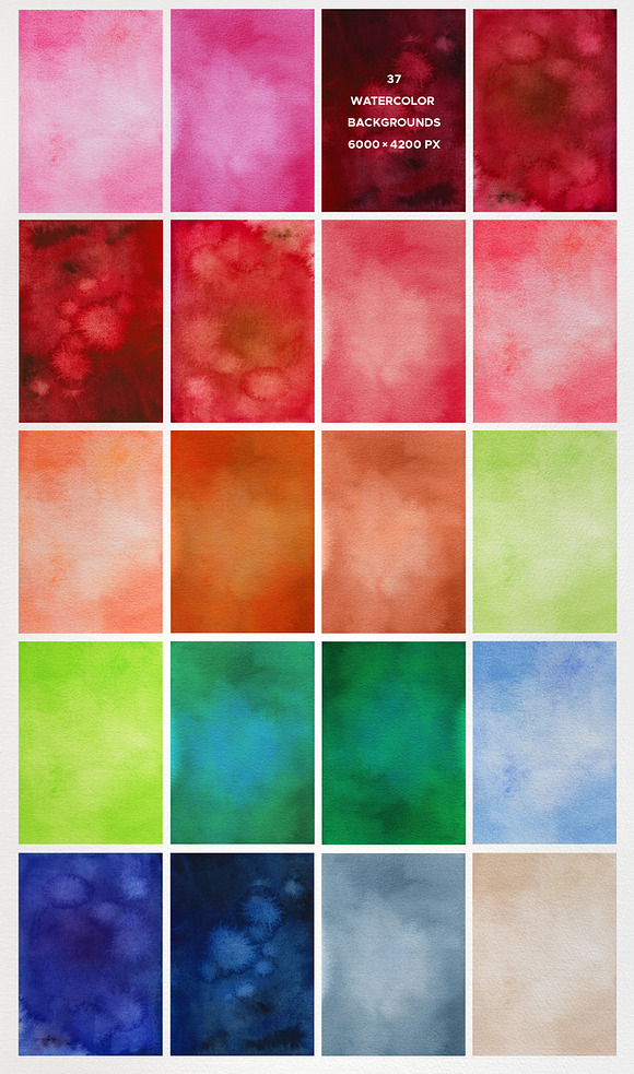 Ciel et Terre Watercolor Backgrounds in Textures - product preview 1
