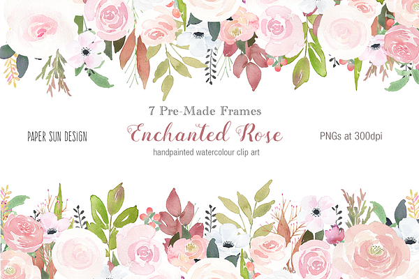 Enchanted Rose - 7 Pre-made Frames