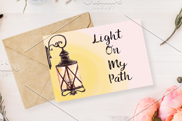 Watercolor Lanterns Clip Art Set in Objects - product preview 1
