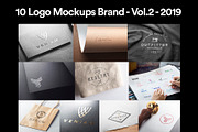 10 Logo Mockups Brand - Vol.2 - 2019