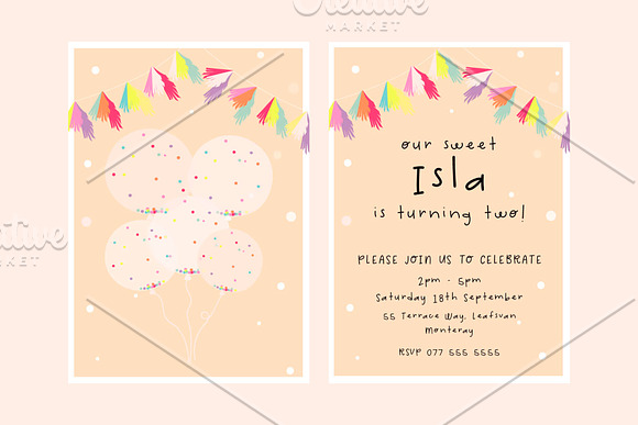 Party Invite Illustrations in Illustrations - product preview 1