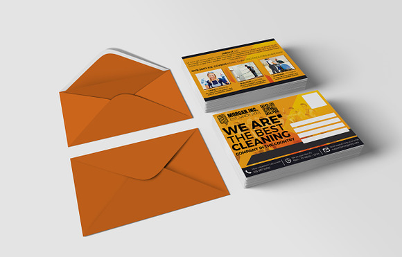 Cleaning Service Company PostCard in Postcard Templates - product preview 1