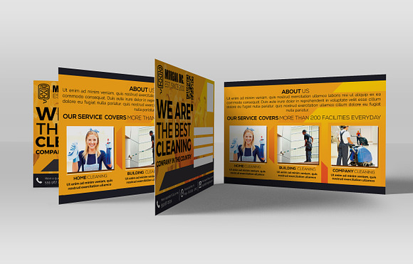 Cleaning Service Company PostCard in Postcard Templates - product preview 2