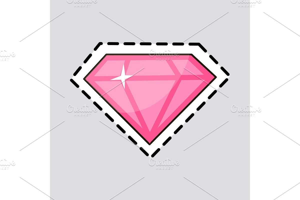 Pink Diamond. Cut it out. Luxurious in Illustrations - product preview 8