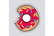 Bitten Donut Logo Patch. Cut out