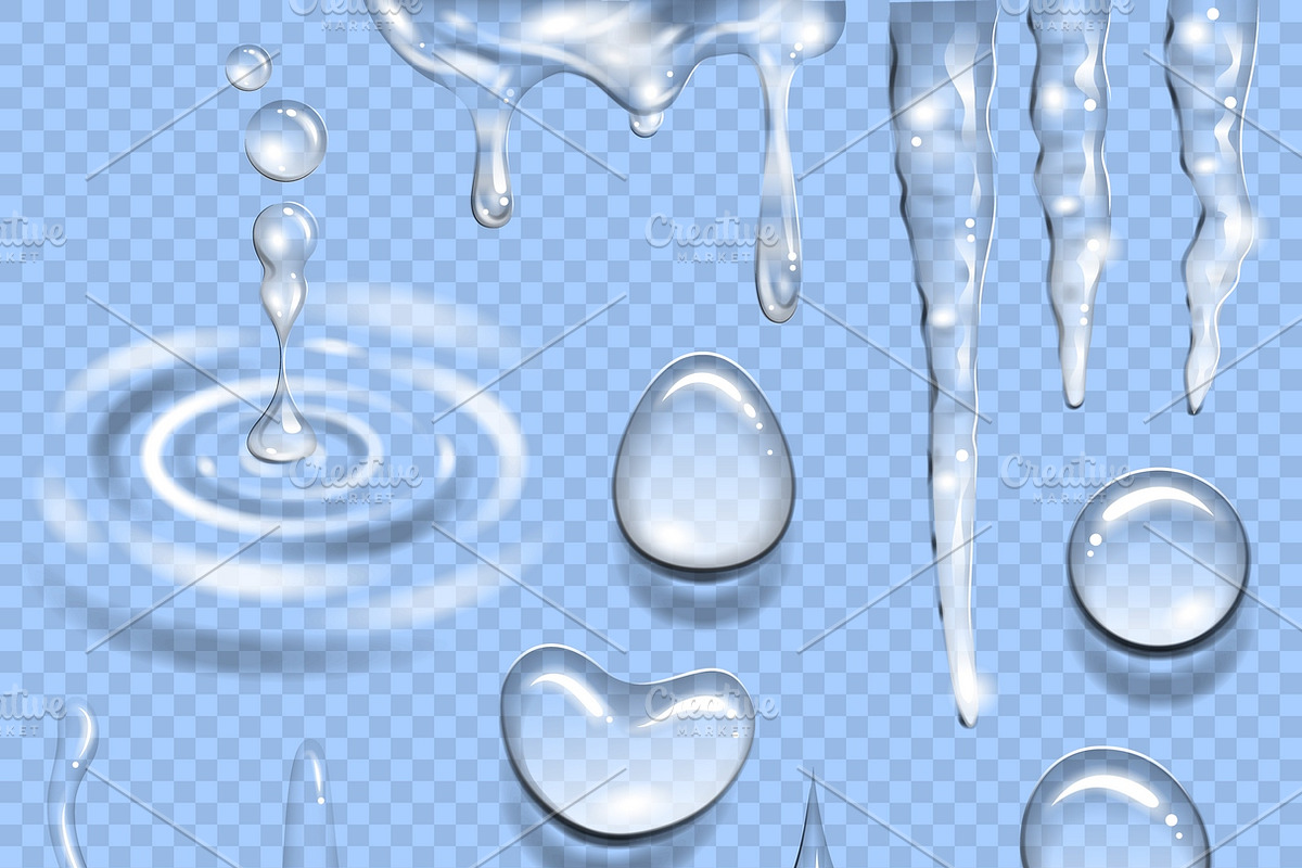 Water drop icons set in Icons - product preview 8