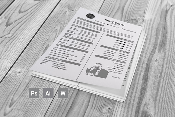 Clean Cv-Resume in Resume Templates - product preview 7