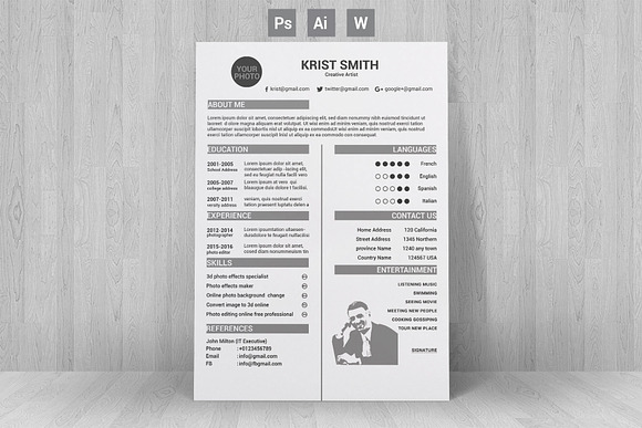 Clean Cv-Resume in Resume Templates - product preview 11