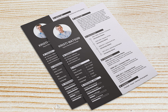 Resume Template / CV in Resume Templates - product preview 12