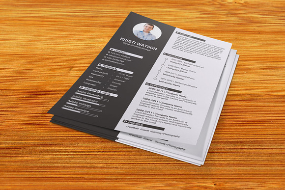 Resume Template / CV in Resume Templates - product preview 13