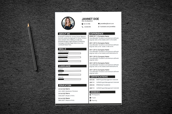 Minimal Resume/CV Template  in Resume Templates - product preview 13