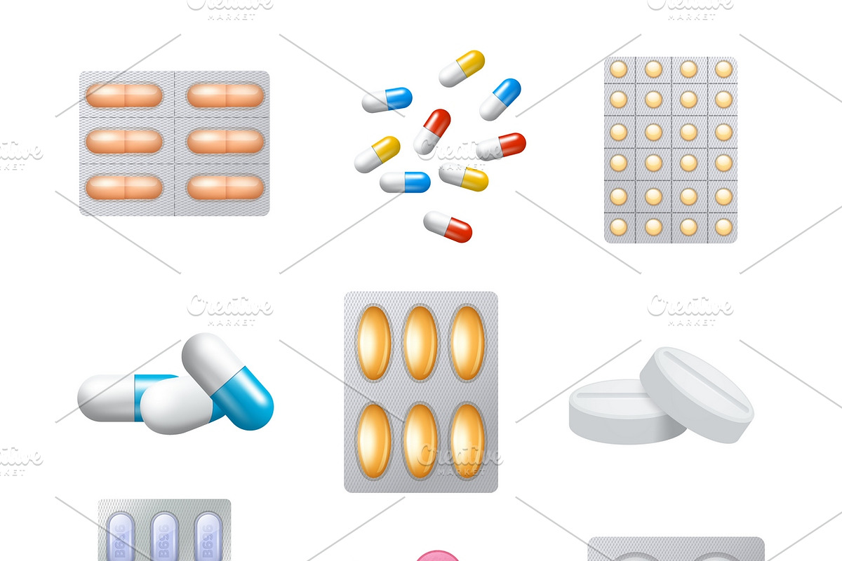 Realistic pills and granules icons in Icons - product preview 8