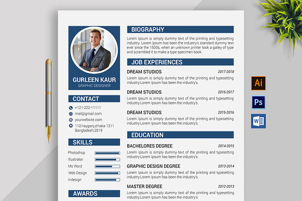 Professional Resume / CV Template