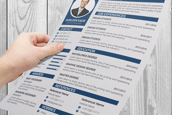 Professional Resume / CV Template in Resume Templates - product preview 4