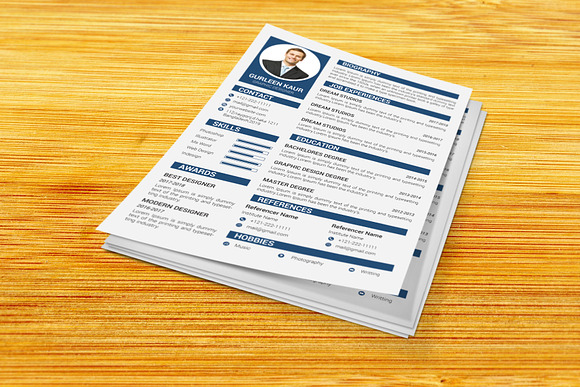 Professional Resume / CV Template in Resume Templates - product preview 8