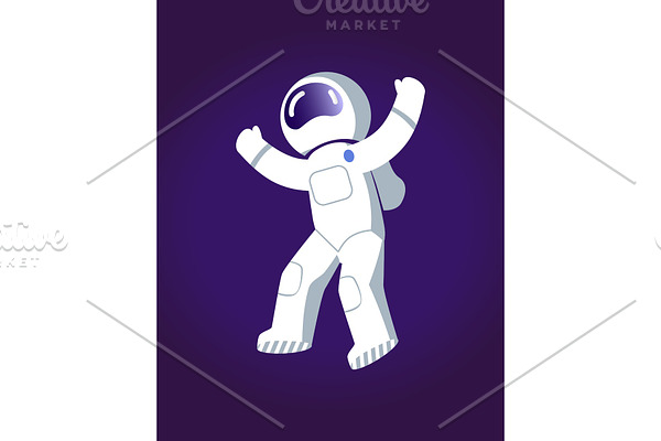 Astronaut in Space Poster Vector