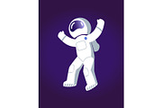 Astronaut in Space Poster Vector