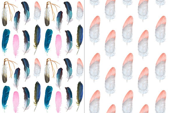Watercolor Feathers in Illustrations - product preview 3