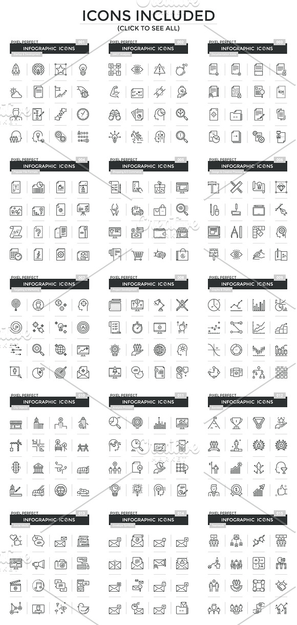 460 Infographic Icons. Free Updates in Icons - product preview 6