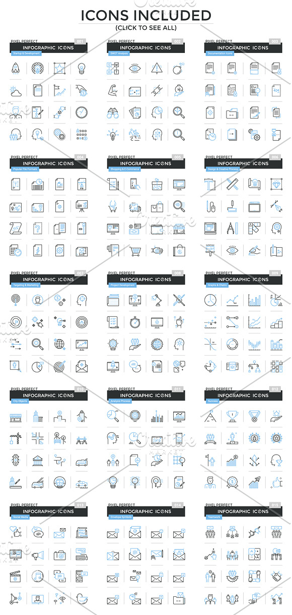 460 Infographic Icons. Free Updates in Icons - product preview 7