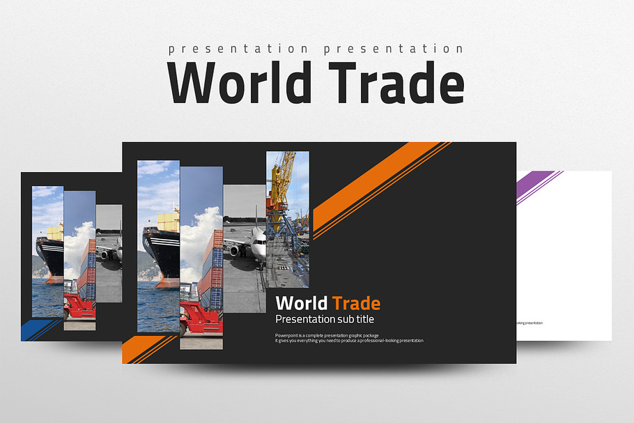 World Trade in Presentation Templates - product preview 8