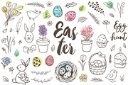 Spring and Easter Doodle Design Kit