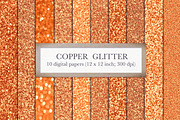 Copper glitter backgrounds